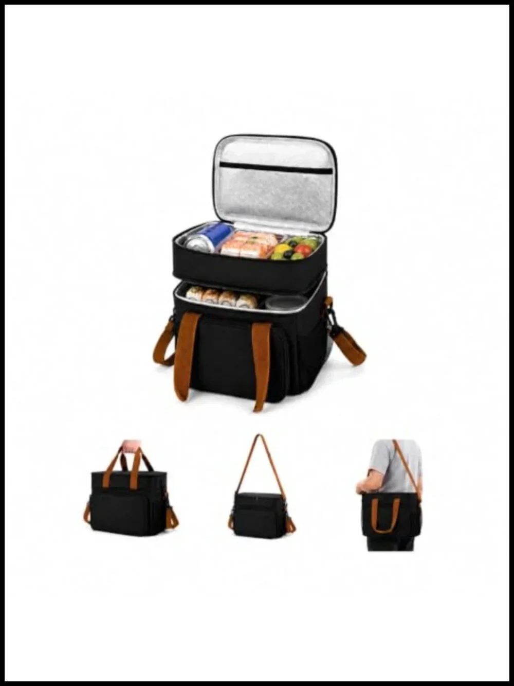 Insulated Lunch Bag Backpack Cooler Waterproof Leakproof Large Capacity Portable